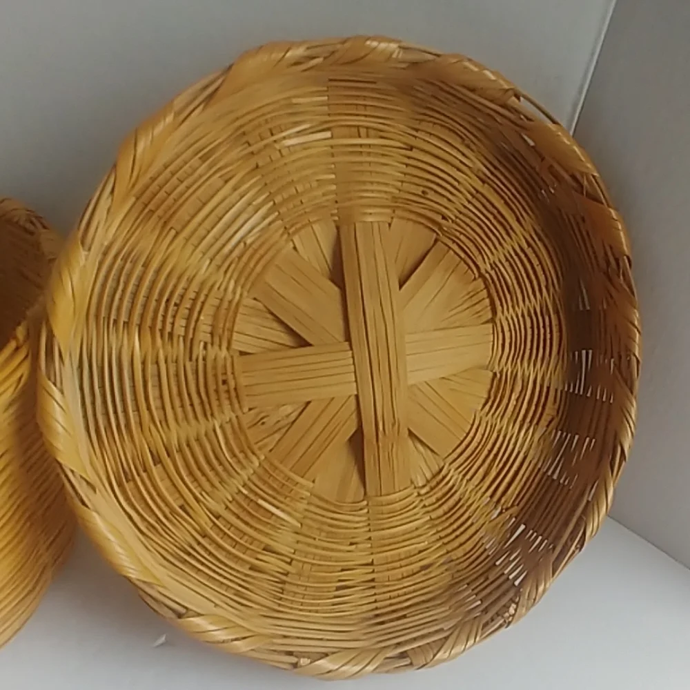 Boho Storage Wicker Rattan Basket with Lid